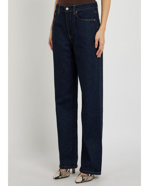 Reformation Blue Harriet Straight-Leg Jeans