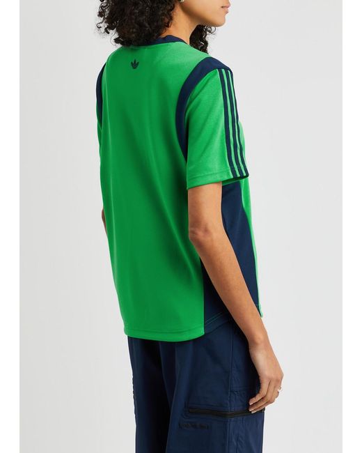 Adidas Green X Wales Bonner Logo-embroidered Jersey T-shirt