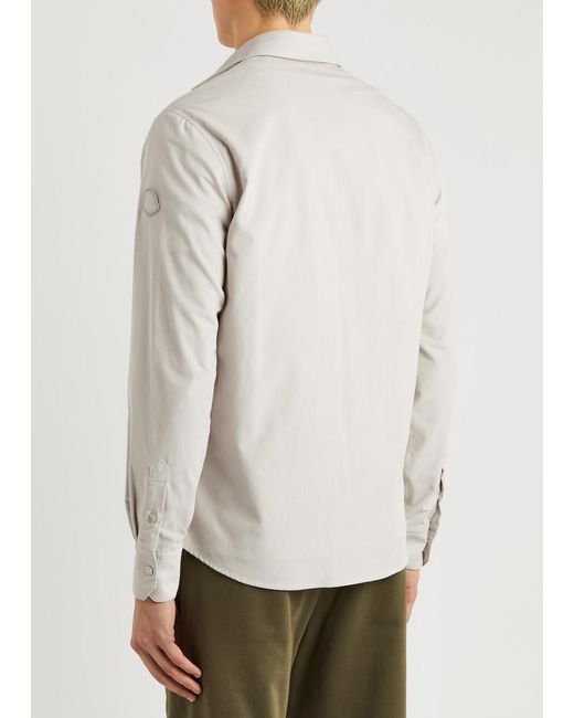 Moncler White Corduroy Shirt for men