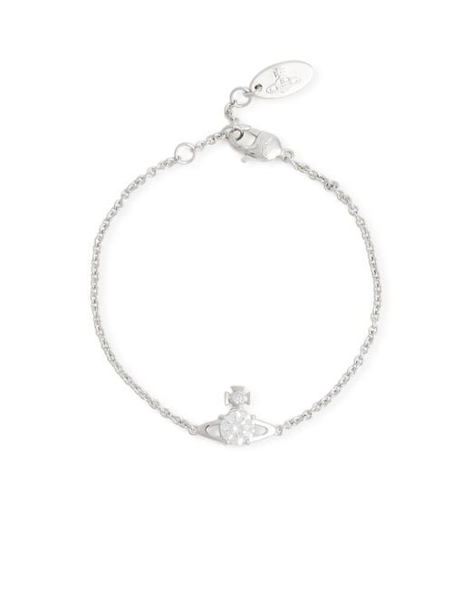 Vivienne Westwood White Reina Small Orb-embellished Bracelet