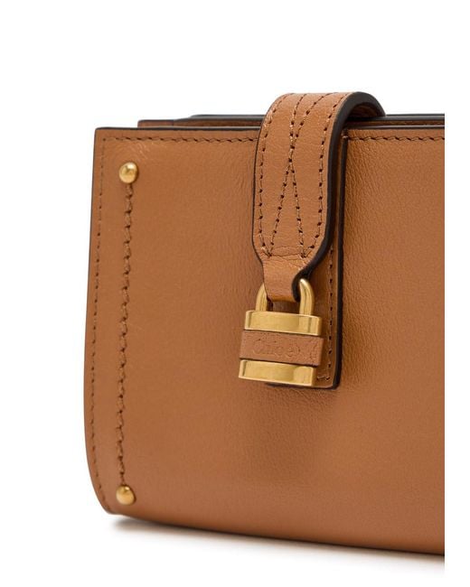 Chloé Brown Paddington Grained Leather Wallet