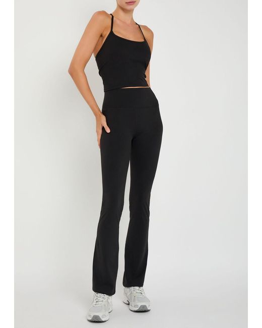 vuori Black All The Feels Slim Flared-Leg Stretch-Jersey Leggings