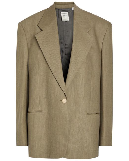 Calvin Klein Green Avery Wool-Blend Blazer