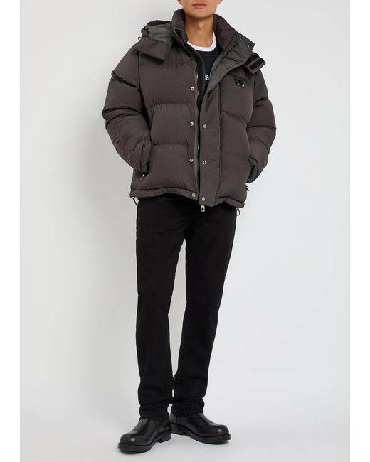 Dolce & Gabbana Gray Padded Shell Jacket for men