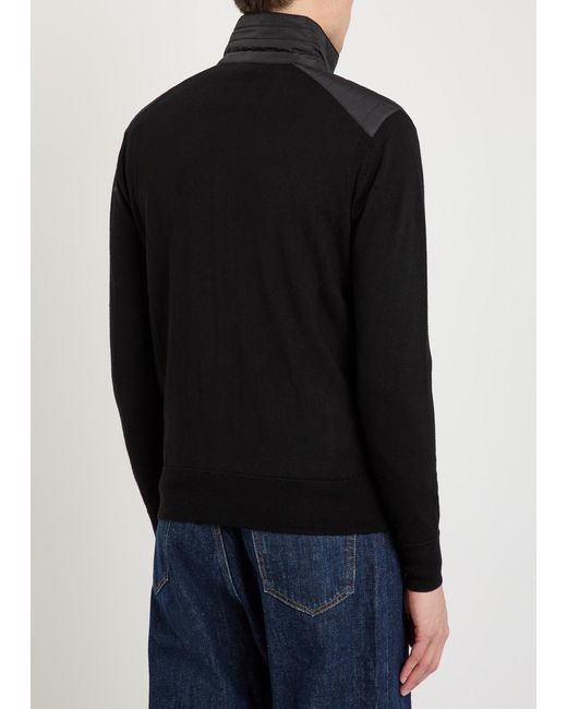 Belstaff Black Kelby Zip-Up Wool-Blend Cardigan for men