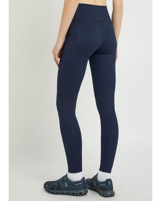 On Shoes Blue Studio Stretch-Jersey Cropped Leggings