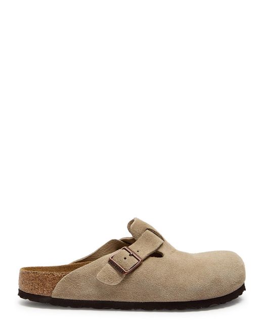 Birkenstock Brown Boston Brushed Suede Clogs for men