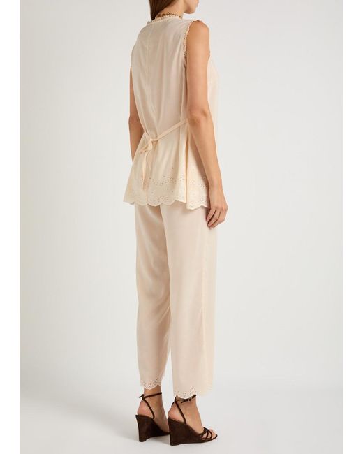 Reformation Natural Willa Cotton-Blend Top And Trousers Set