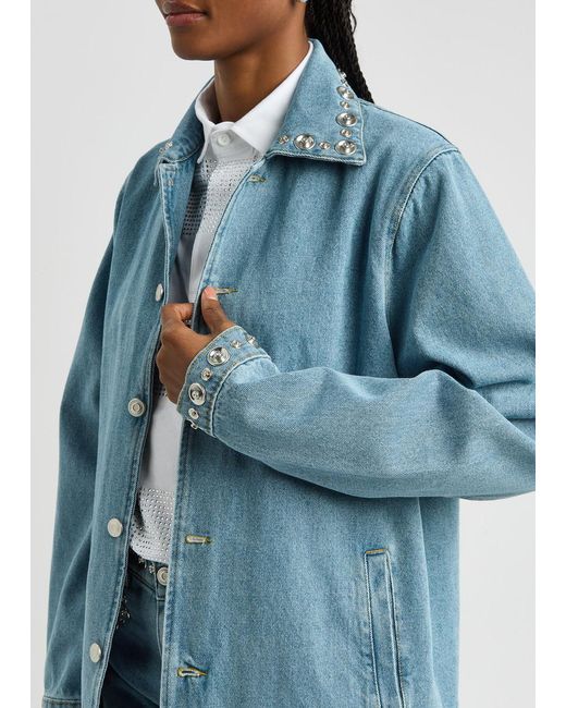 Coperni Blue Studded Denim Jacket