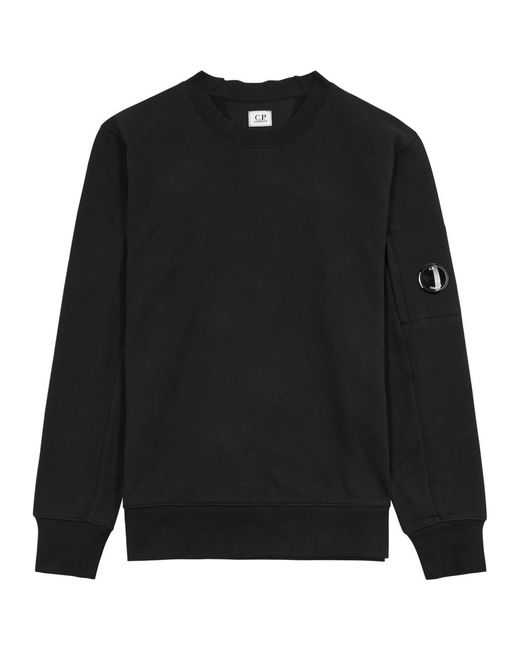 C P Company Black Lens Cotton Sweatshirt for men