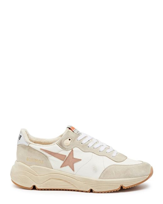 Golden Goose Deluxe Brand White Running Sole Panelled Leather Sneakers