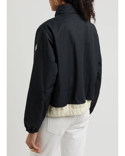 Moncler Blue Janze Hooded Cotton-Blend Jacket