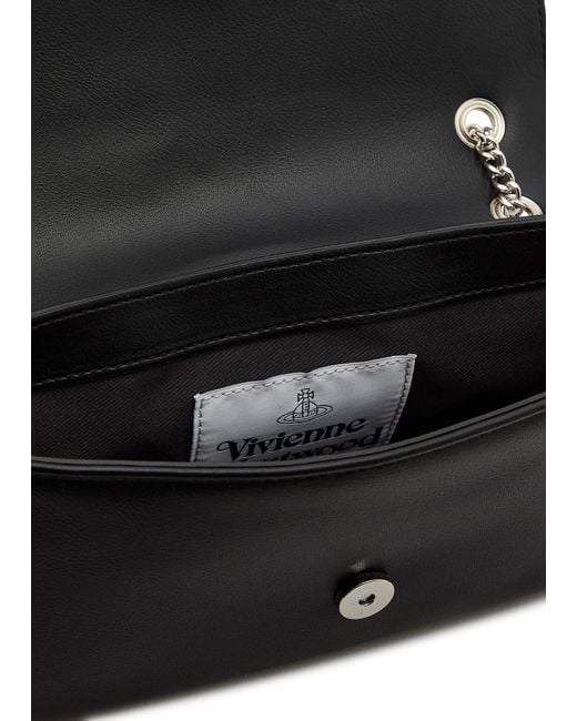 Vivienne Westwood Black Orb Faux Leather Cross-Body Bag