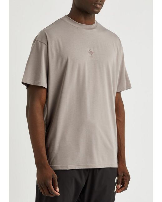 Represent Gray 247 Logo-Print Stretch-Jersey T-Shirt for men