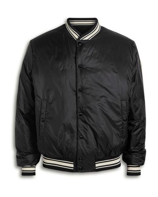 Moncler Black Bouchet Shell Bomber Jacket for men