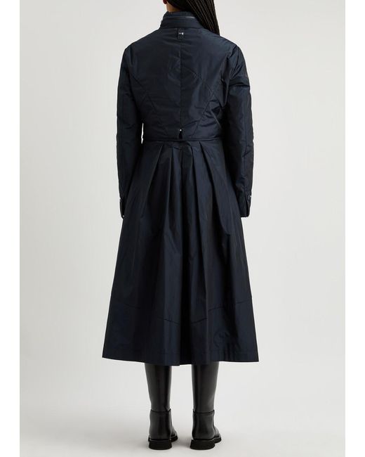 High Blue Depth Hooded Shell Parka Coat