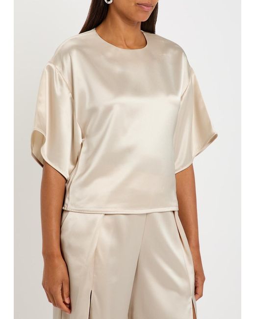 Jonathan Simkhai White Alina Satin Top