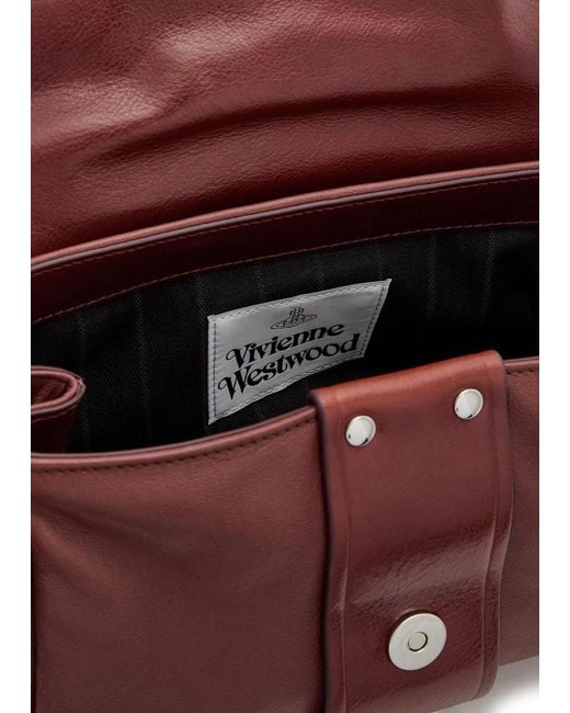 Vivienne Westwood Red Hazel Treasure Leather Shoulder Bag