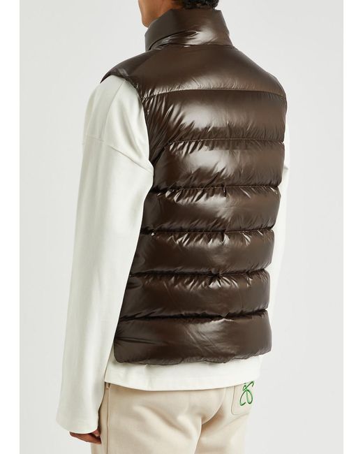 Moncler Brown Tibb Quilted Shell Gilet for men