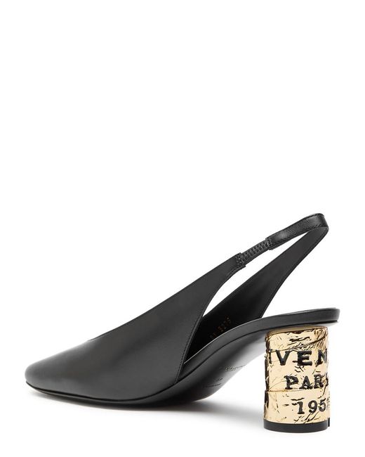 Givenchy Black Tape-Effect Slingback Leather Pumps