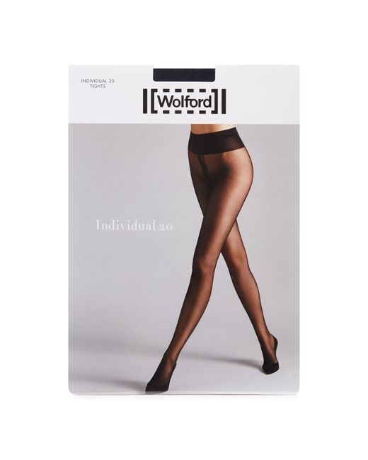 Wolford White Individual Control-Top 20 Denier Tights