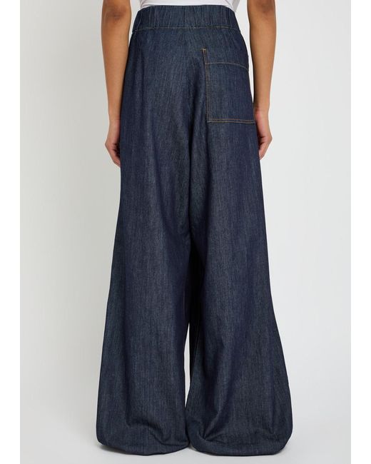 Dries Van Noten Blue Pila Wide-Leg Denim Trousers