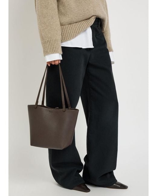 The Row Brown Park Medium Grained Leather Tote