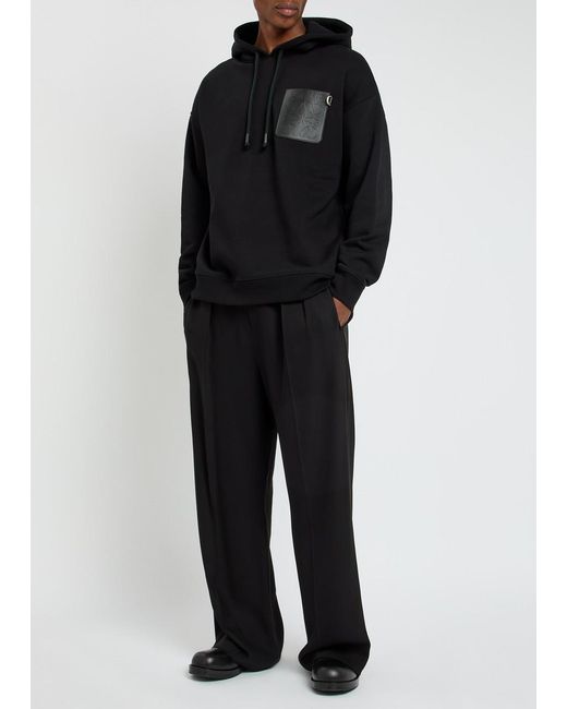Loewe Blue Logo-Embroidered Woven Trousers for men