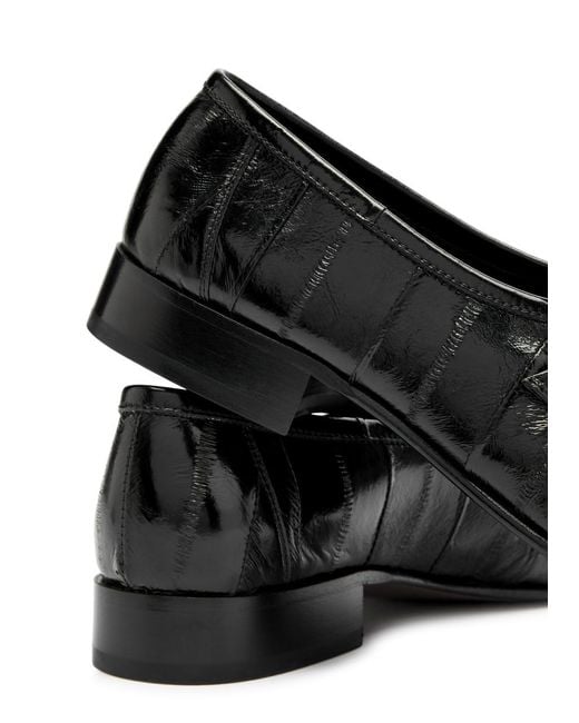 The Row Black Soft Leather Loafers