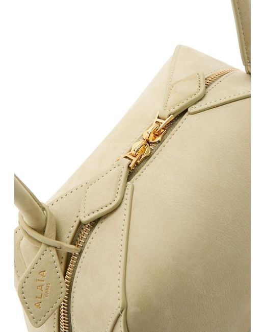 Alaïa Natural Le Bouledogue Small Nubuck Shoulder Bag
