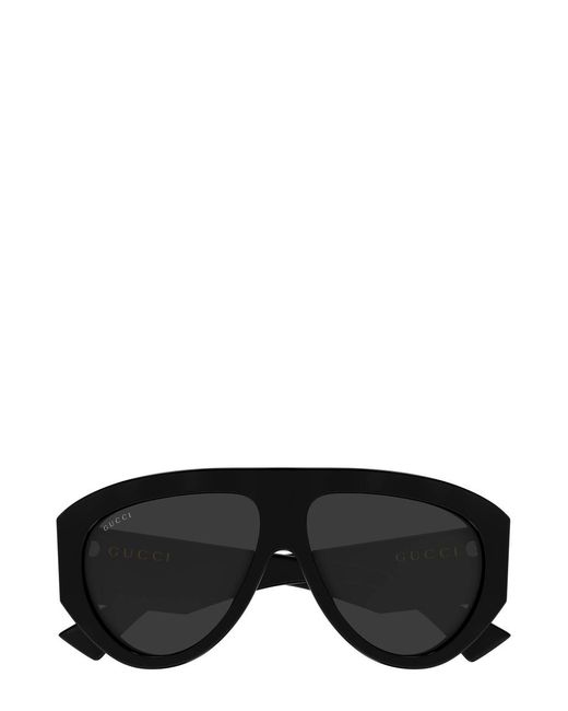 Gucci Black Aviator-Style Sunglasses