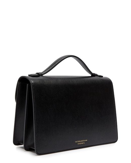 Victoria Beckham Black Dorian Small Grained Leather Top Handle Bag