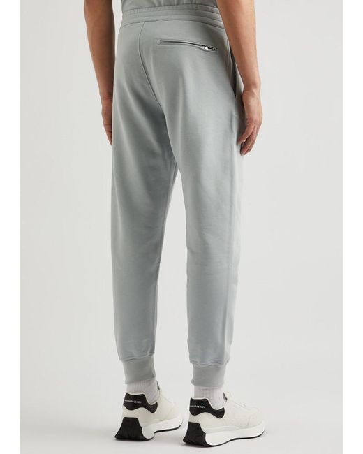 Alexander McQueen Gray Logo-print Cotton Sweatpants for men