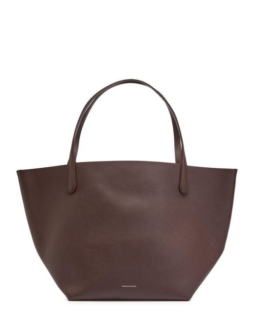 Mansur Gavriel Brown Everyday Grained Leather Tote Bag