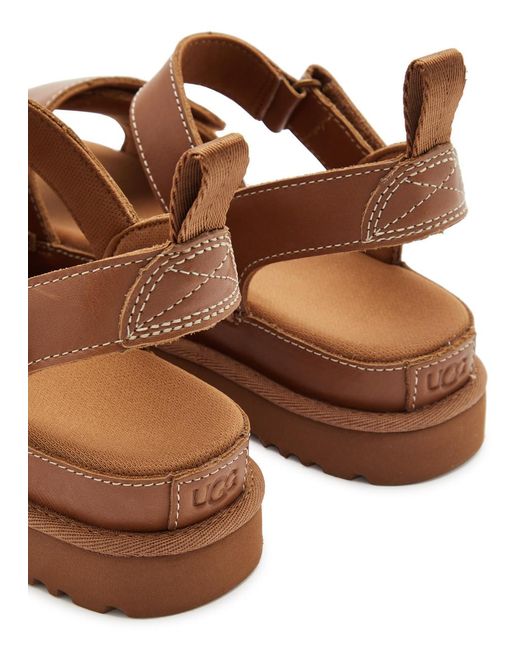 Ugg Brown Goldenstar Leather Sandals