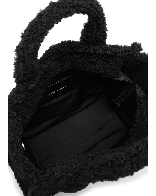 Marc Jacobs Black The Teddy Medium Faux Shearling Tote Bag