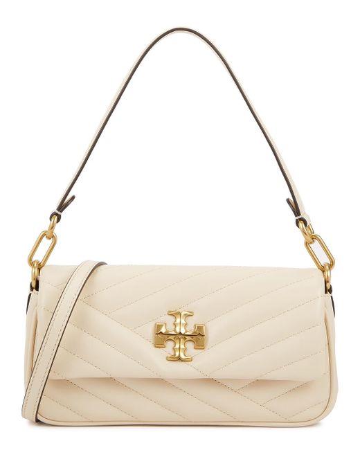 Tory Burch Kira Small Quilted Shoulder Bag in Natural | Lyst