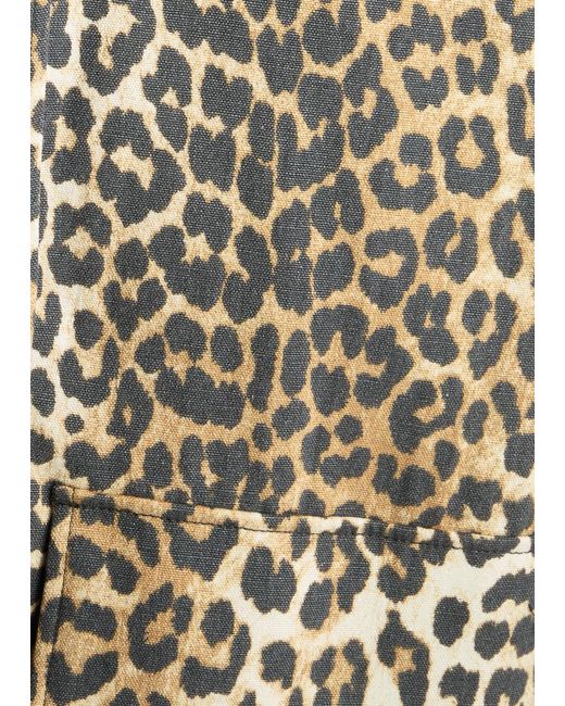 Ganni Multicolor Print Canvas Jacket