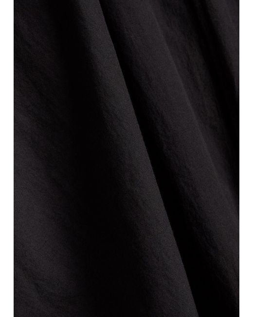 Studio Nicholson Black Gathered Cotton Midi Dress
