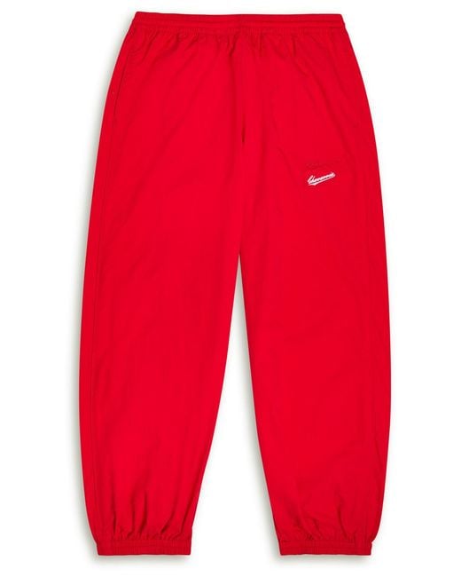 Willy Chavarria Red Bad Boy Shell Track Trousers for men