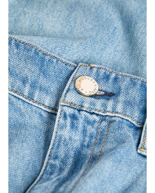 Alice + Olivia Blue Chic Wide-Leg Denim Jeans