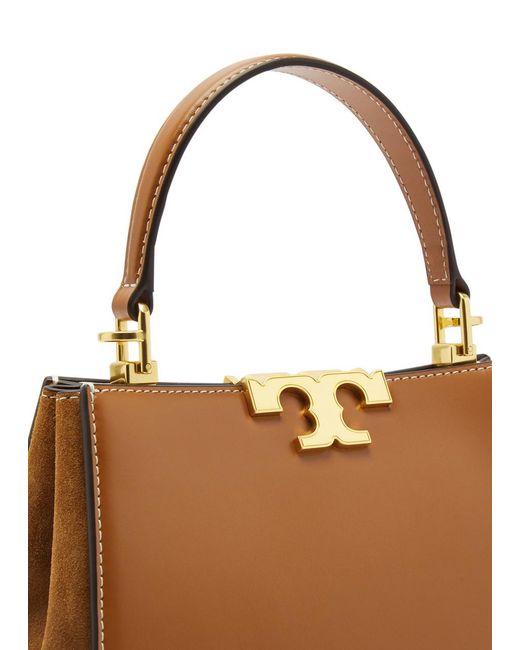 Tory Burch Brown Eleanor Mini Leather Top Handle Bag