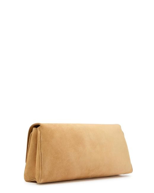 Khaite Brown Audrey Suede Clutch