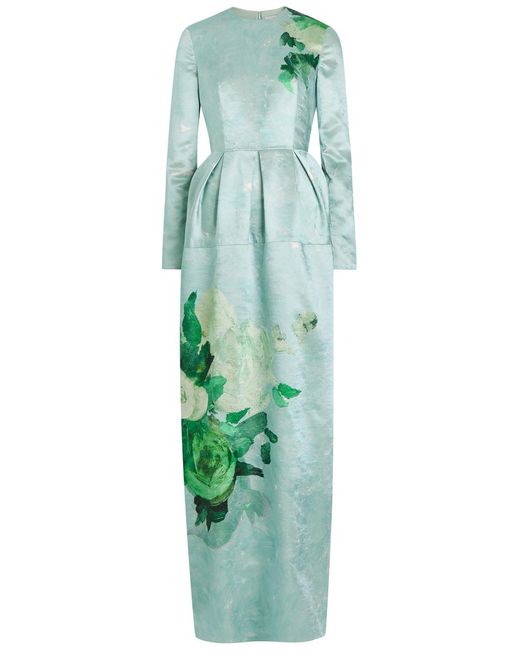 Robe Extensible Erdem Peyton Verte Et Rose Florale - Taille US 6 (UK 10) - Neuf Avec étiquettes