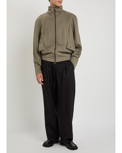 Vivienne Westwood Green Harrington Woven Jacket for men