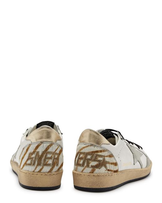Golden Goose Deluxe Brand White Ball Star Distressed Leather Sneakers