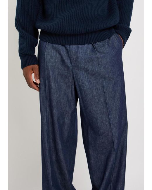 Jil Sander Blue Straight-Leg Denim Trousers for men