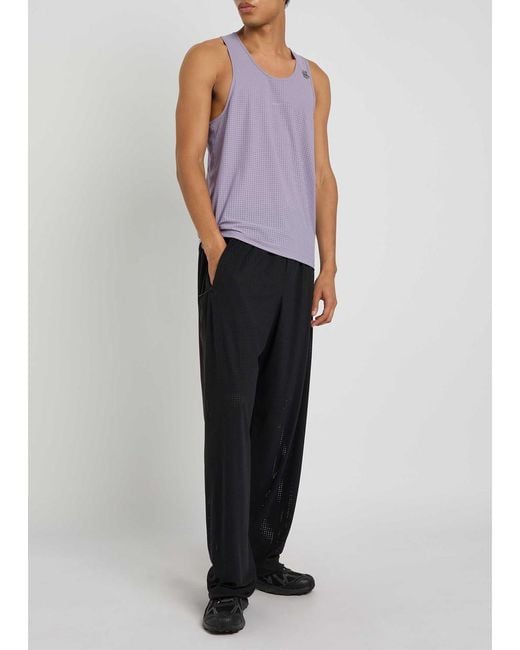 Satisfy Purple Space-O Singlet Stretch-Jersey Running Tank Top for men