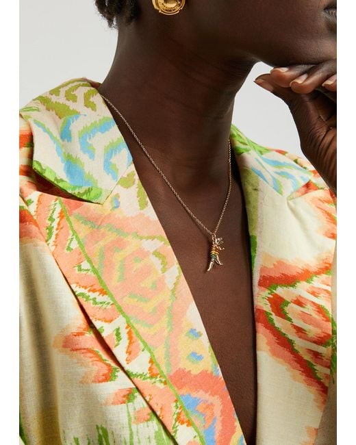 COACH Metallic Rexy Dinosaur Necklace