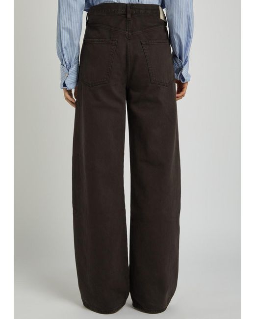 Citizens of Humanity Black Brynn Drawstring Wide-Leg Jeans